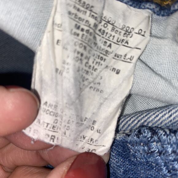 Vintage Carhartt Jeans Men's 34x30 Blue Denim Relaxed Fit Straight Leg B160 DST - Picture 10 of 15